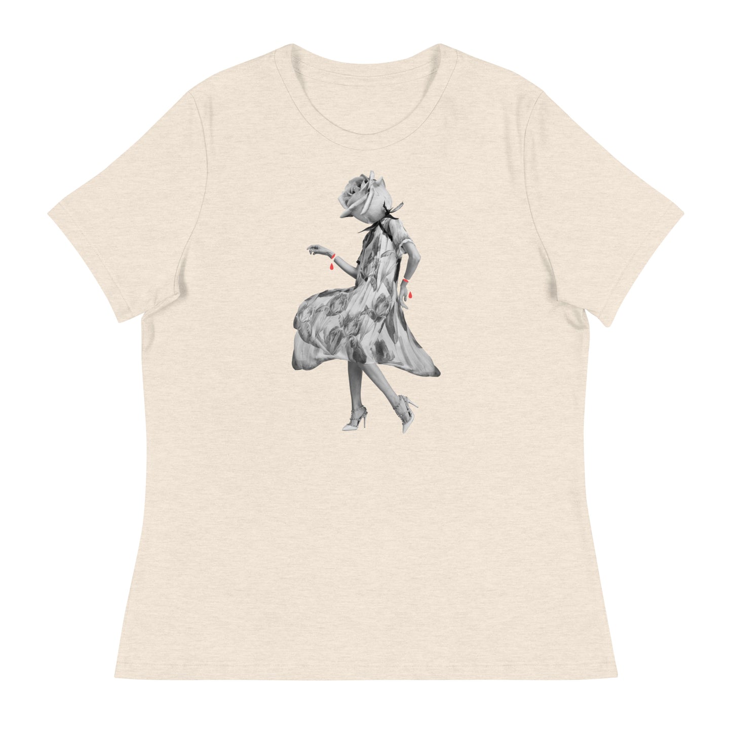 Rose Head Lady Women's Relaxed T-Shirt