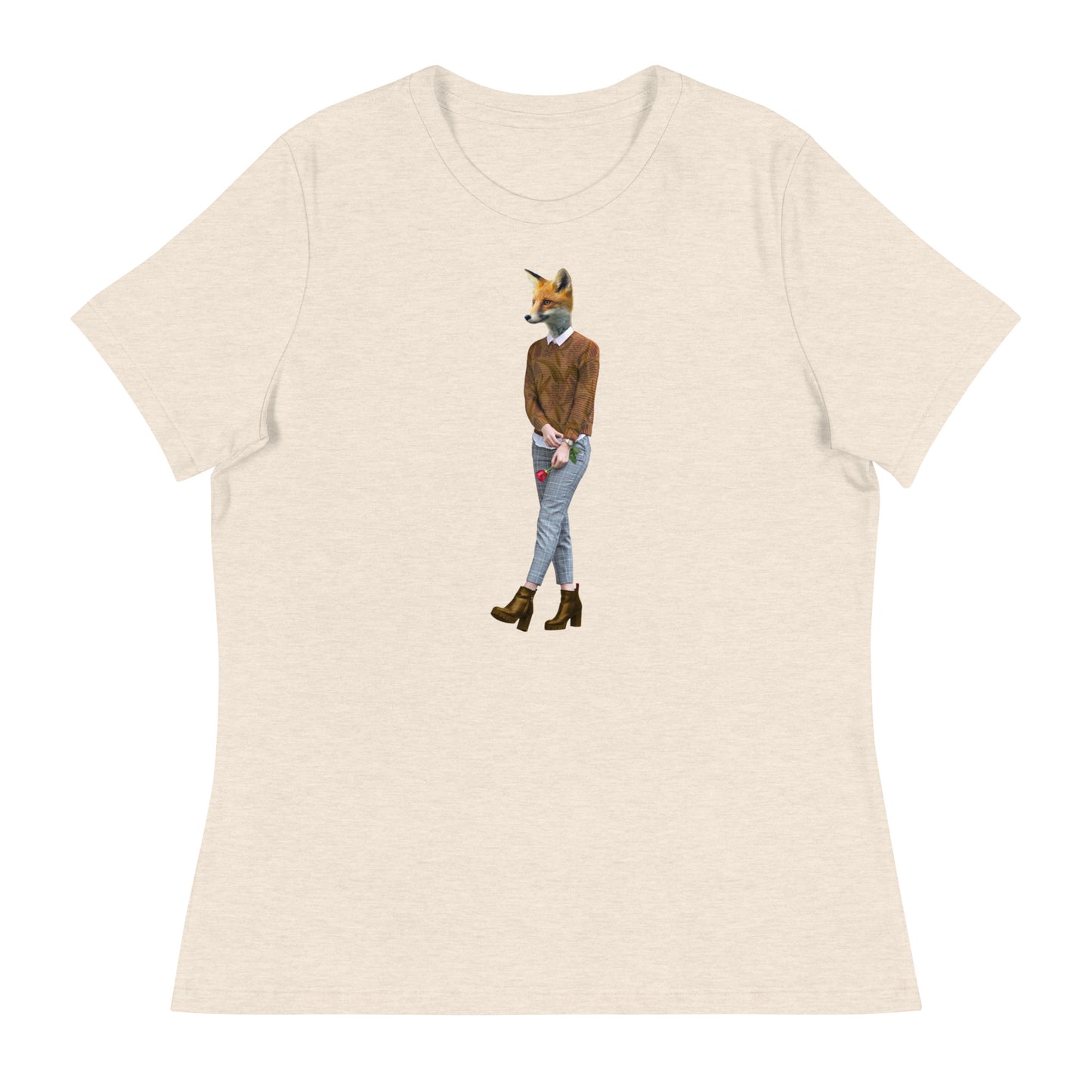 Casual Fox Collage Women's Relaxed T-Shirt