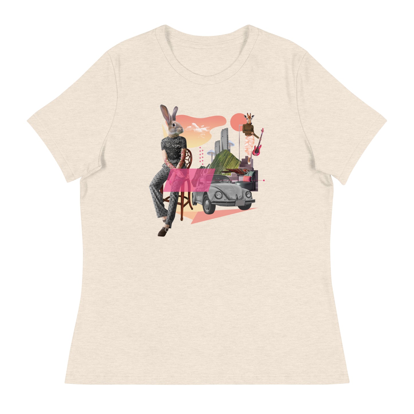 Rabbit Collage Women's Relaxed T-Shirt