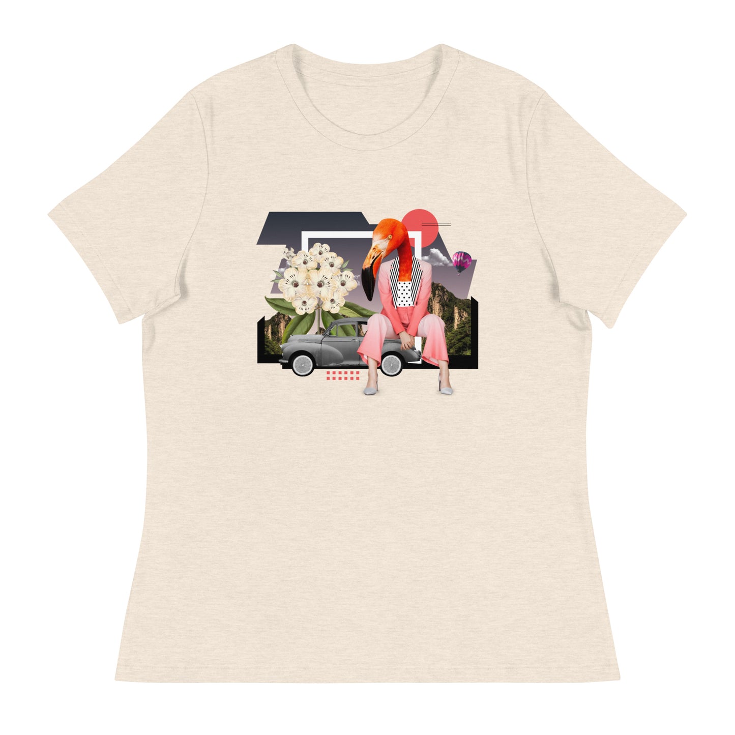 Flamingo Collage 3 Women's Relaxed T-Shirt