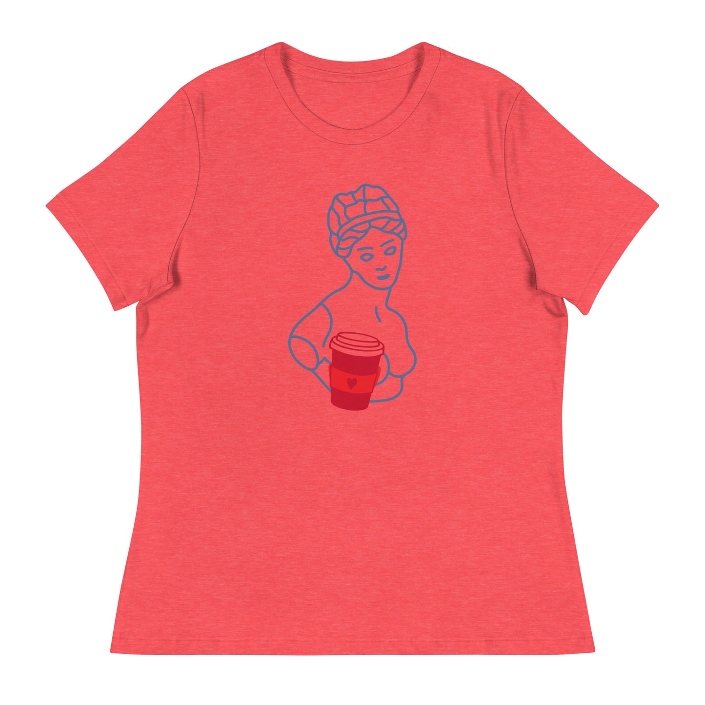 Female Sculpture with Coffee Women's Relaxed T-Shirt