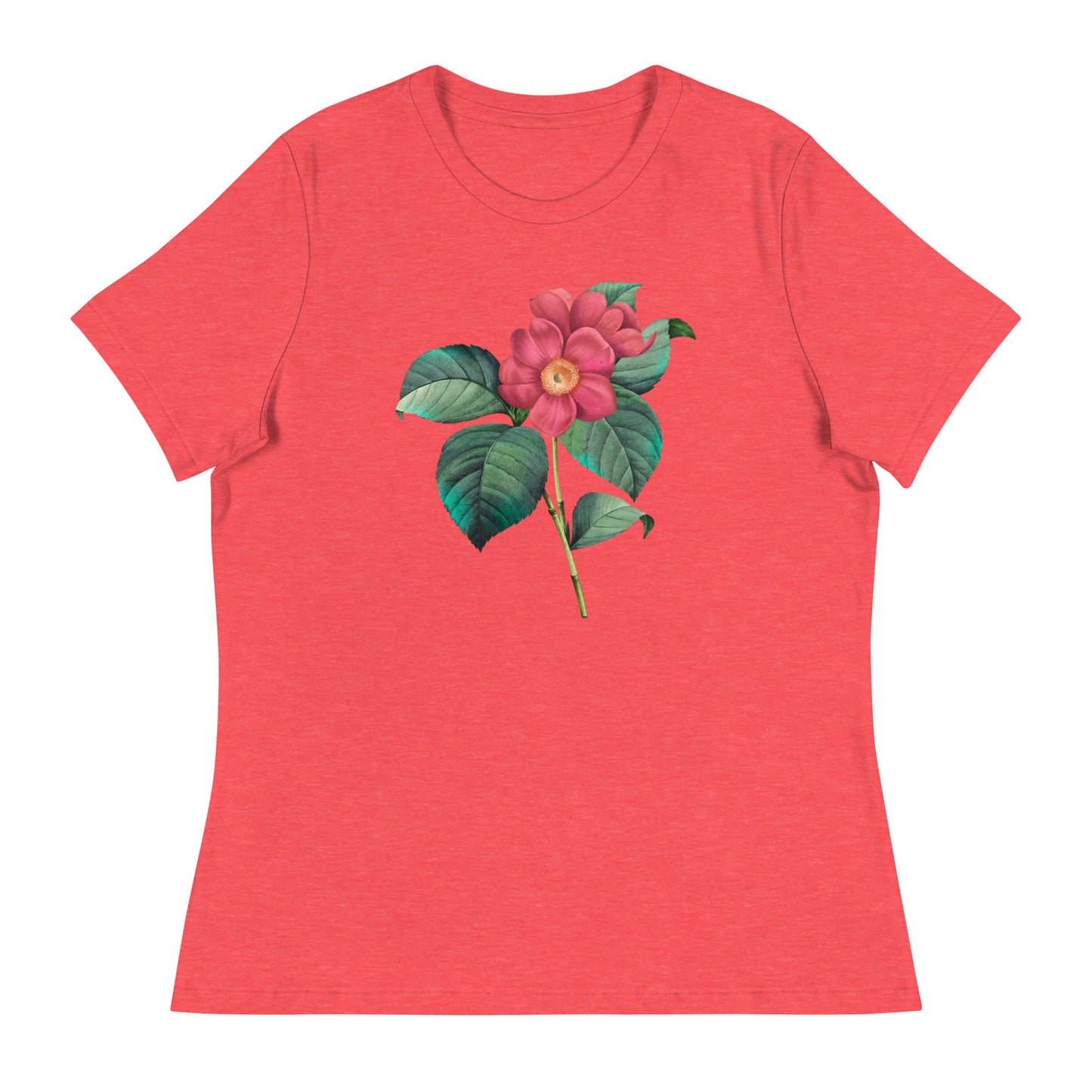 Red & Yellow Flowers Women's Relaxed T-Shirt