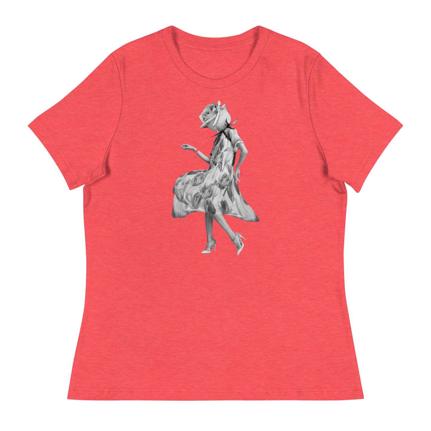 Rose Head Lady Women's Relaxed T-Shirt