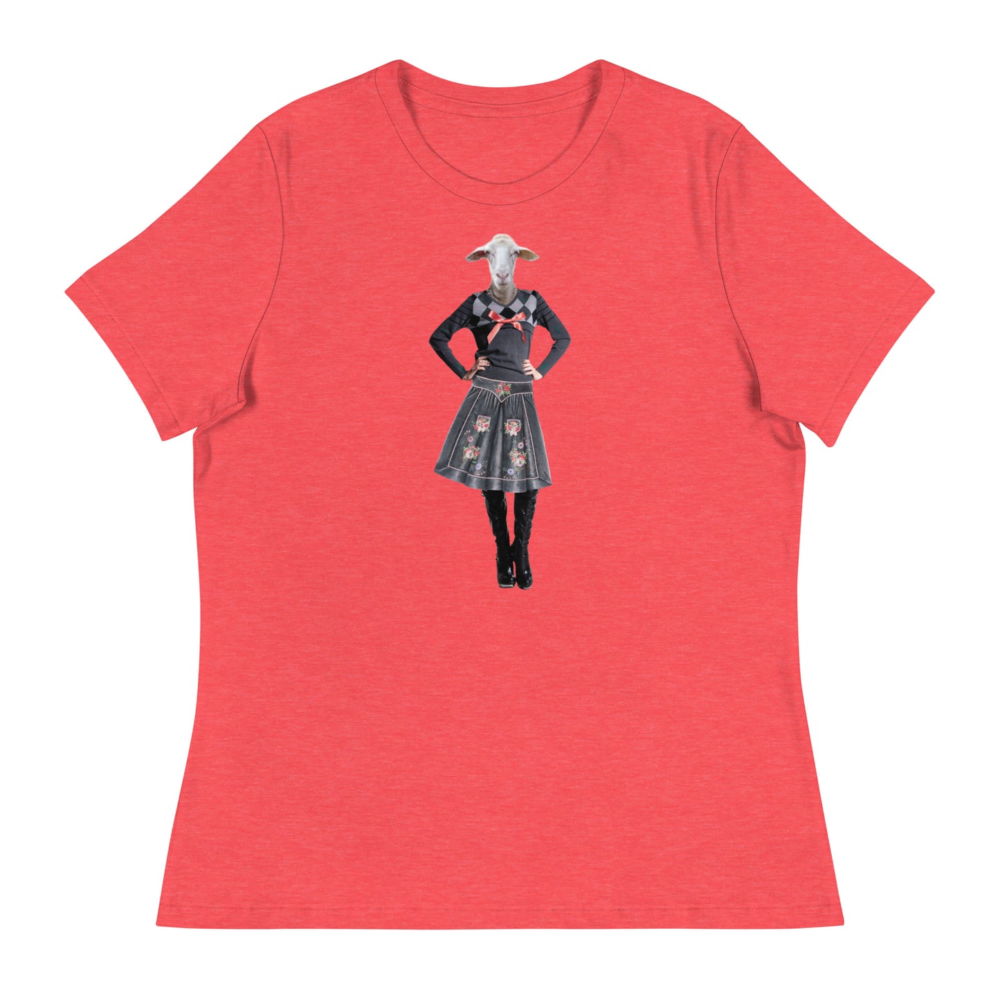 Sheep In A Skirt Collage Women's Relaxed T-Shirt