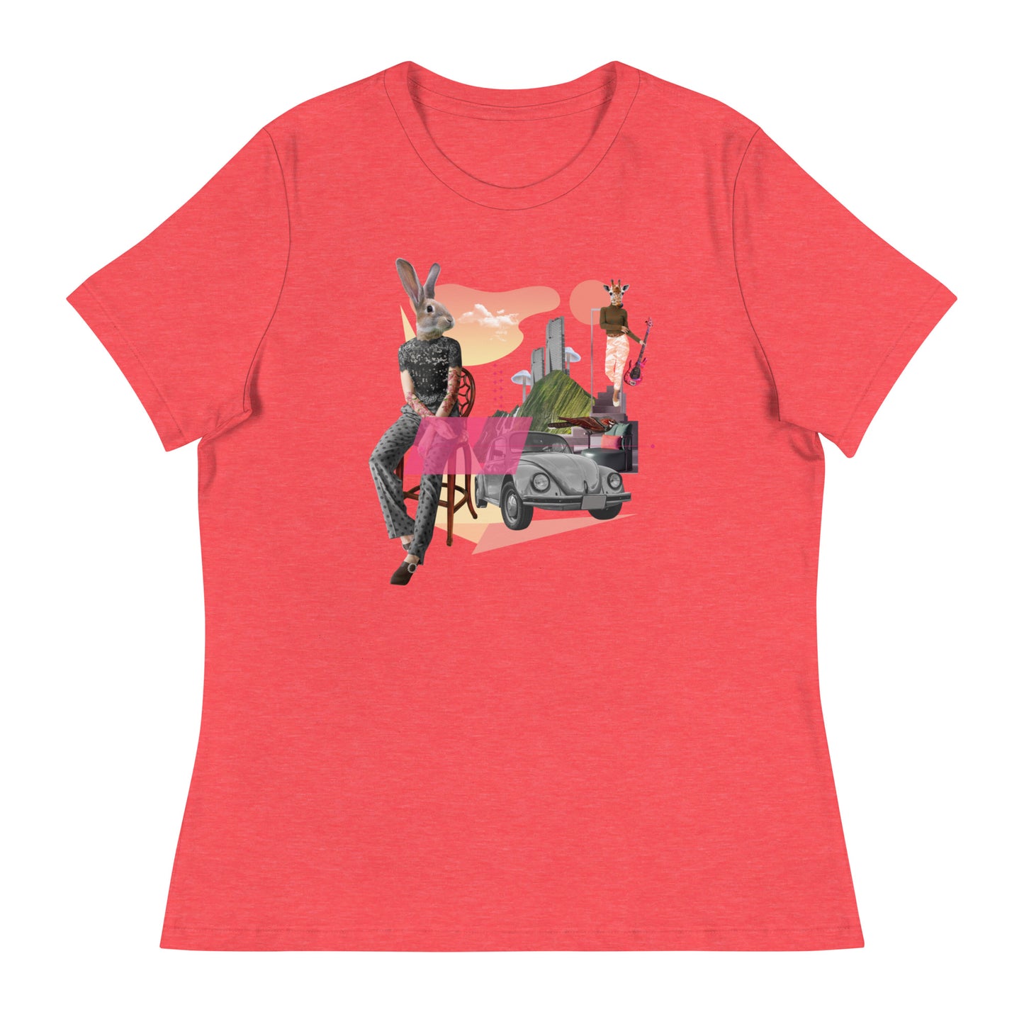 Rabbit Collage Women's Relaxed T-Shirt