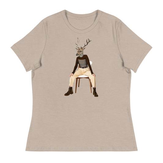 Deer On A Chair Women's Relaxed T-Shirt