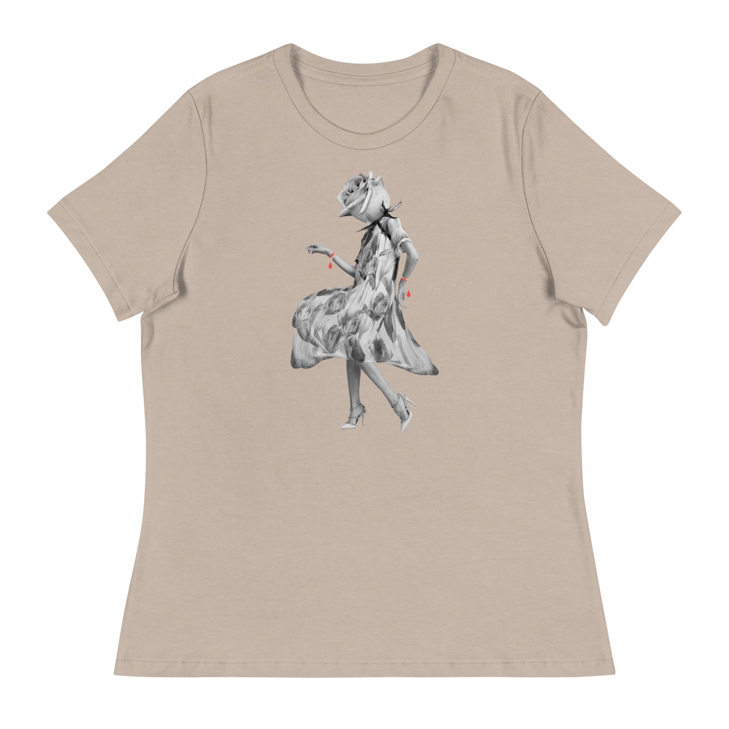 Rose Head Lady Women's Relaxed T-Shirt