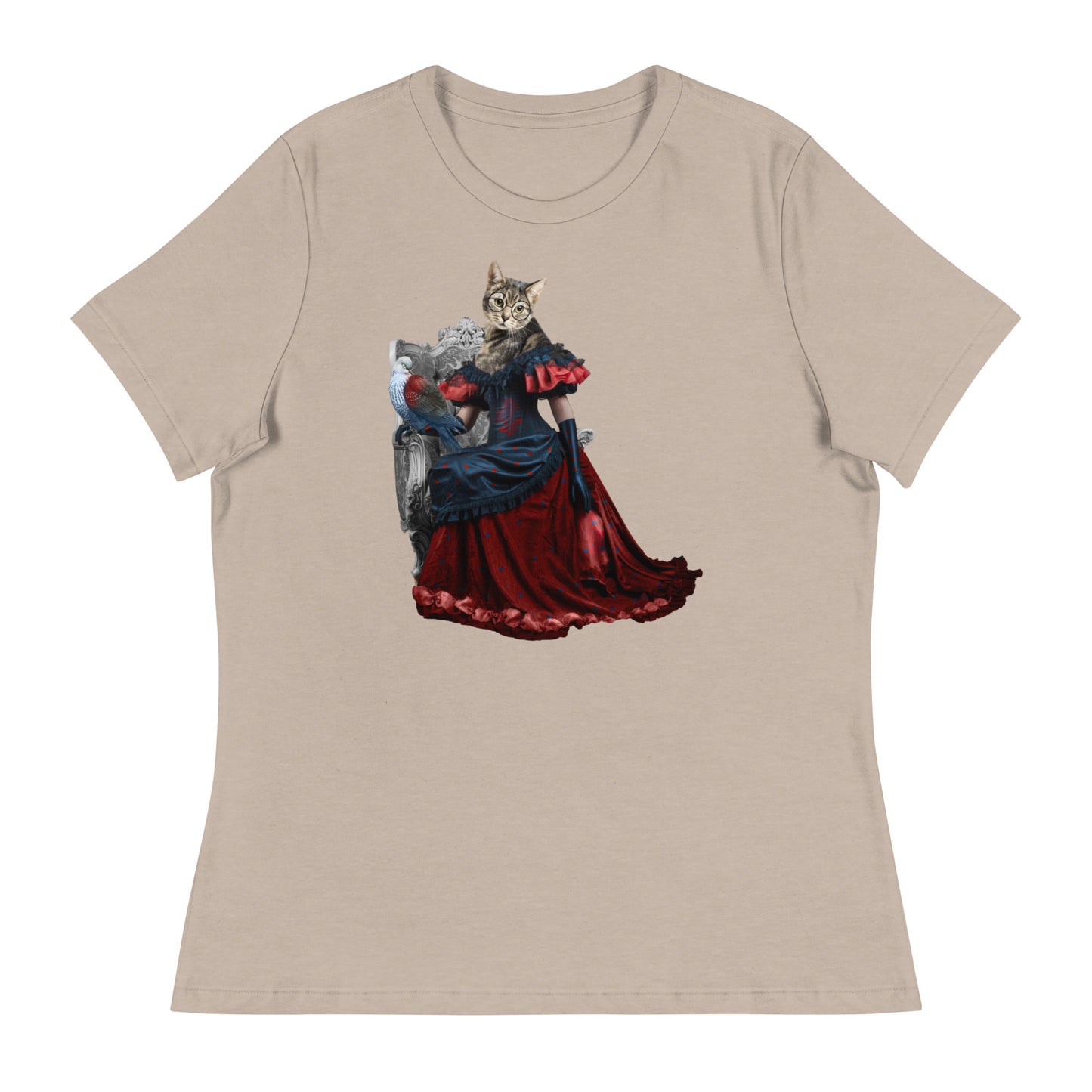 Fancy Cat & A Bird Women's Relaxed T-Shirt