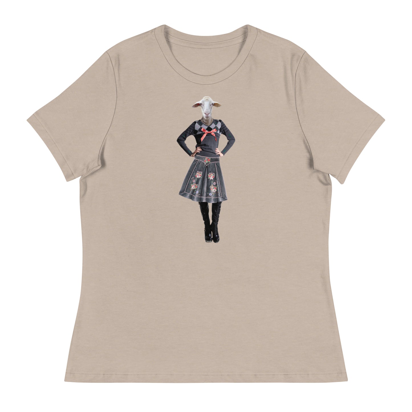 Sheep In A Skirt Collage Women's Relaxed T-Shirt