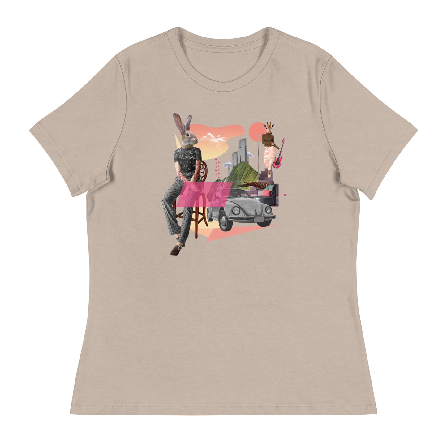 Rabbit Collage Women's Relaxed T-Shirt