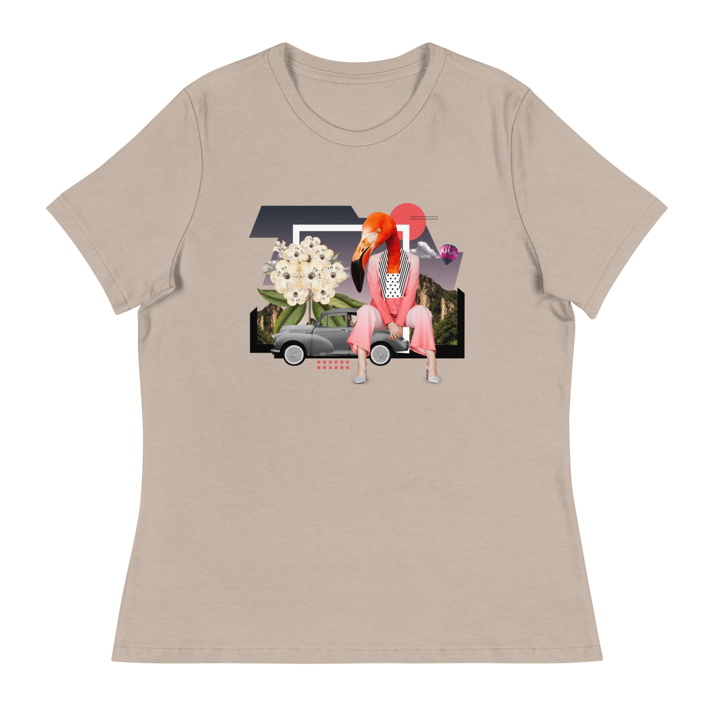 Flamingo Collage 3 Women's Relaxed T-Shirt