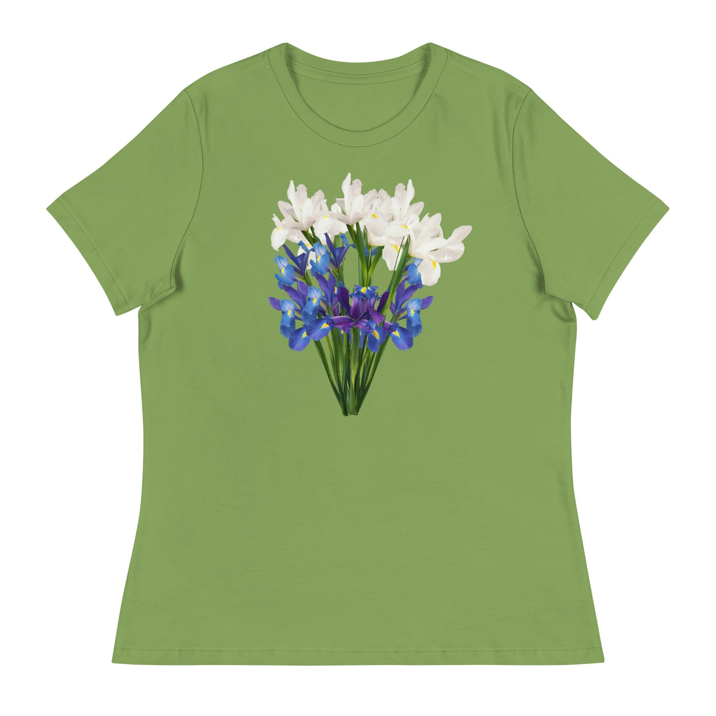 Blue & White Irises Women's Relaxed T-Shirt