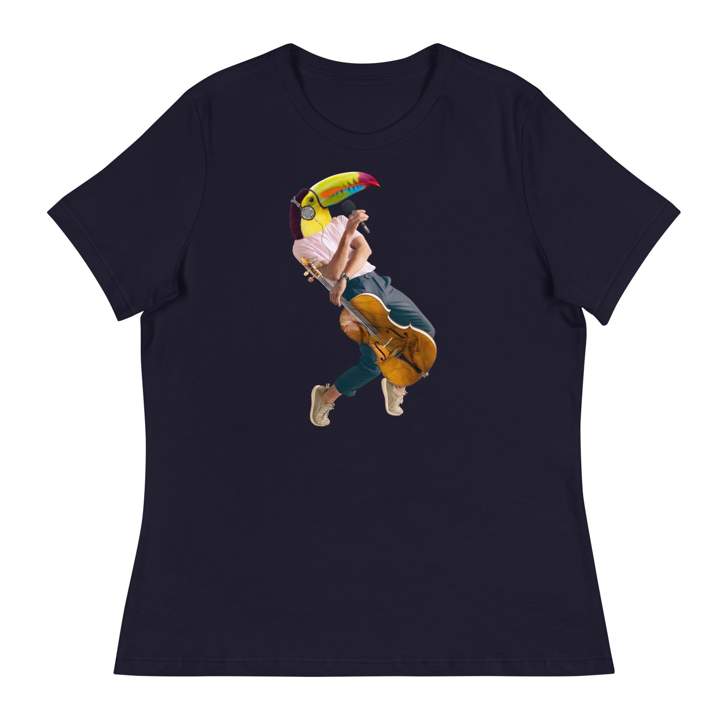 Toucan With a Cello Women's Relaxed T-Shirt