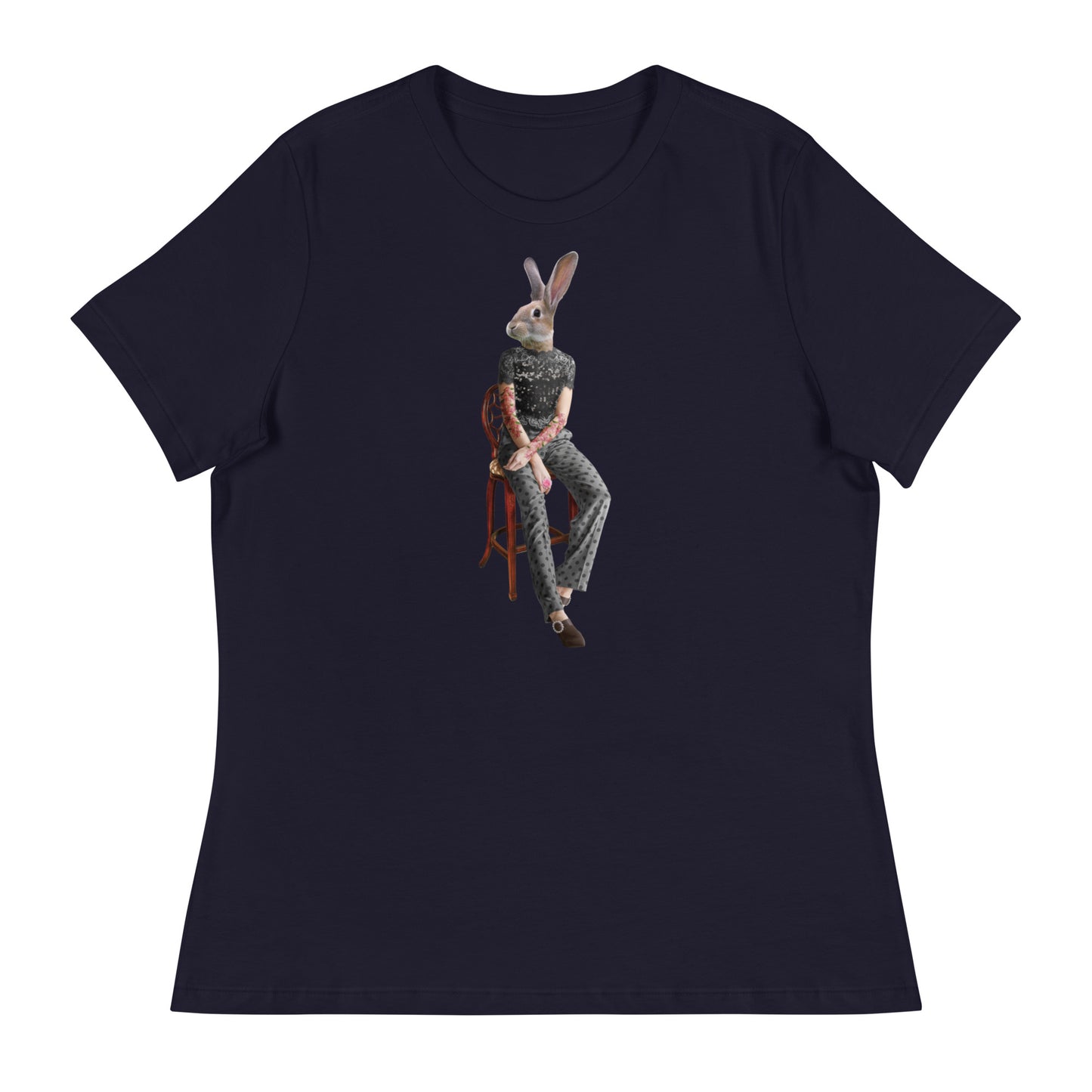 Rabbit On A Chair Women's Relaxed T-Shirt