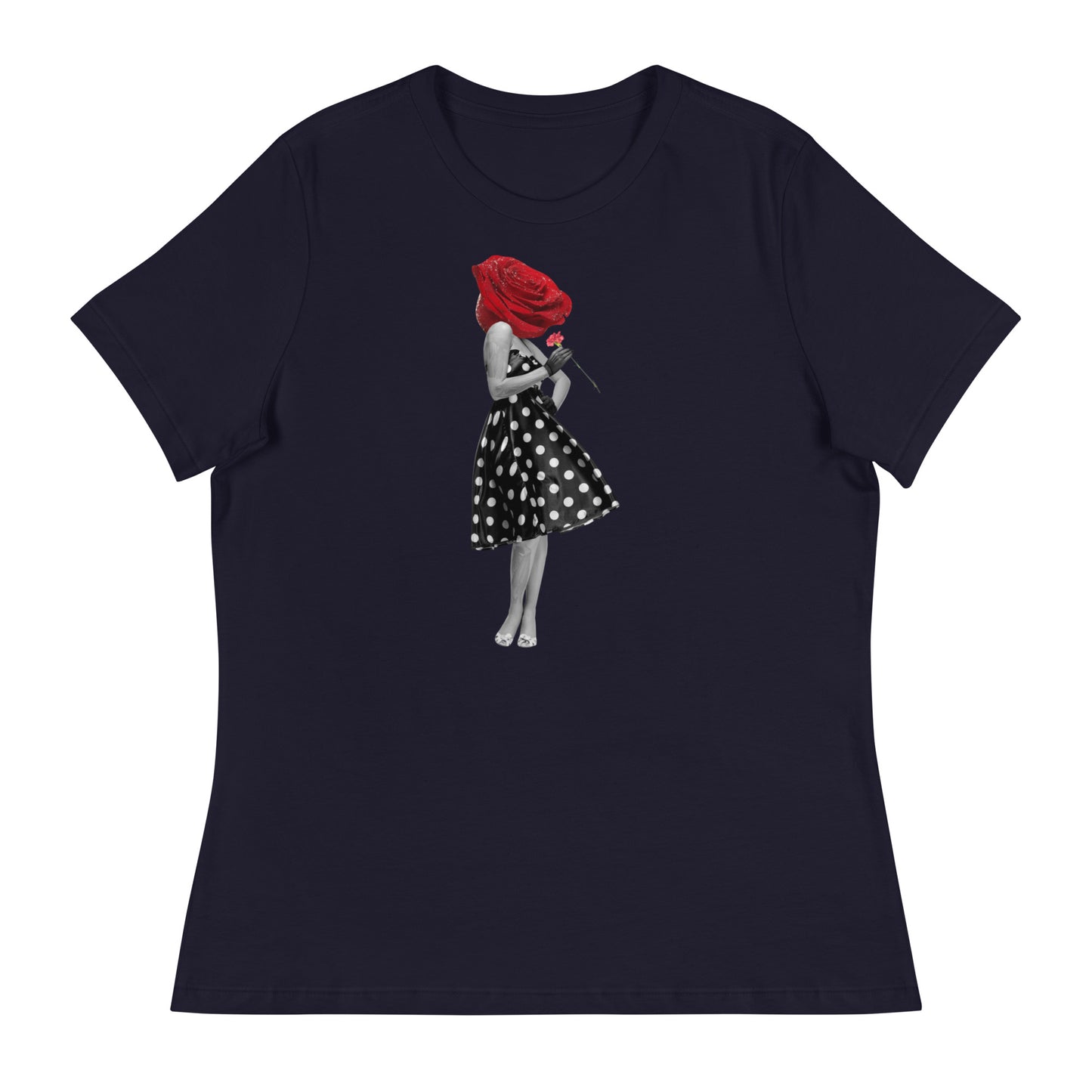 Rose Head Lady 2 Women's Relaxed T-Shirt