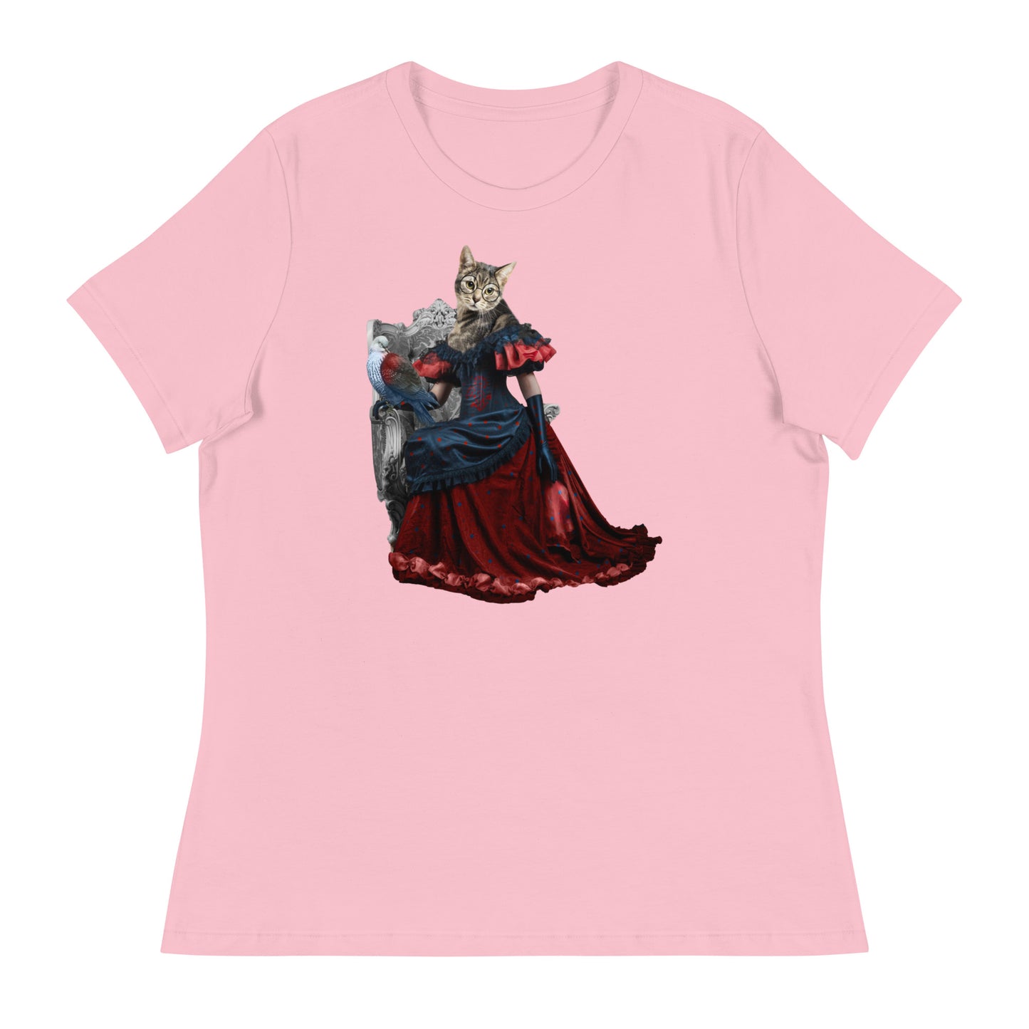 Fancy Cat & A Bird Women's Relaxed T-Shirt