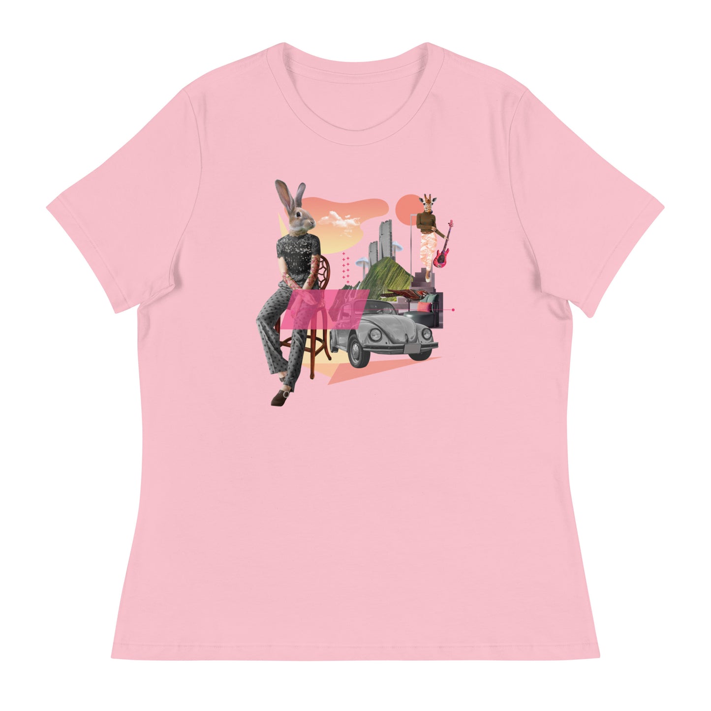 Rabbit Collage Women's Relaxed T-Shirt