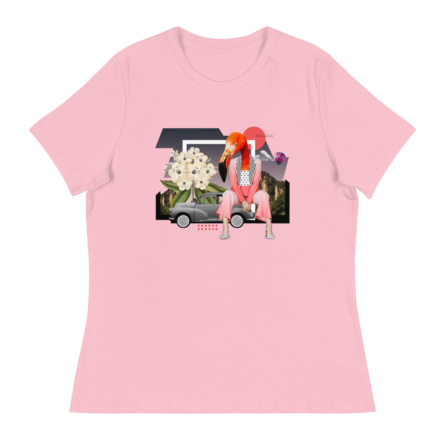 Flamingo Collage 3 Women's Relaxed T-Shirt