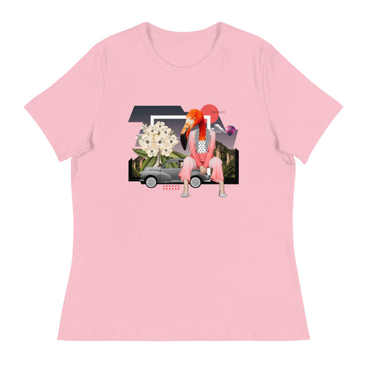 Flamingo Collage 3 Women's Relaxed T-Shirt