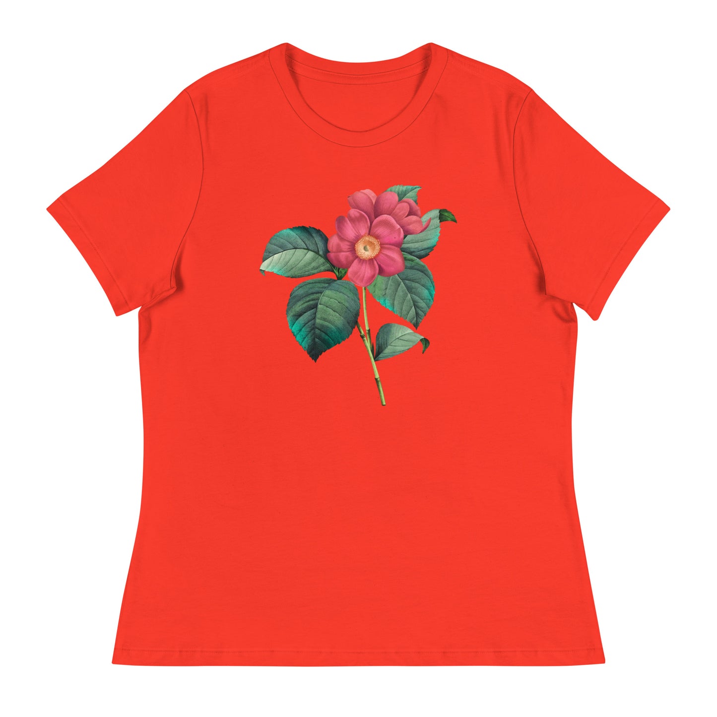 Red & Yellow Flowers Women's Relaxed T-Shirt