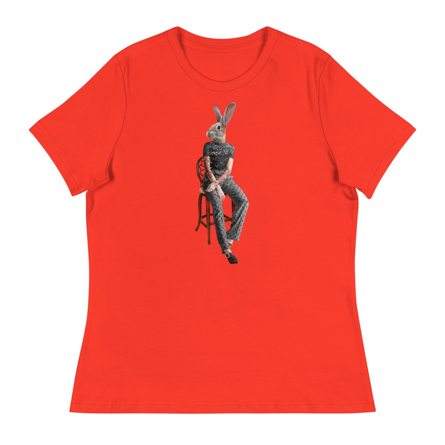 Rabbit On A Chair Women's Relaxed T-Shirt