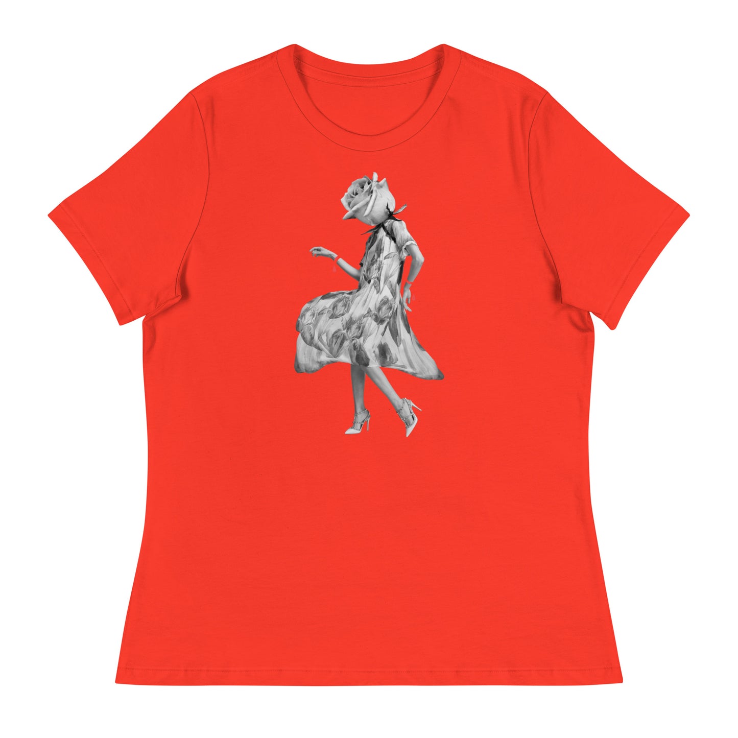 Rose Head Lady Women's Relaxed T-Shirt