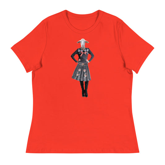 Sheep In A Skirt Collage Women's Relaxed T-Shirt