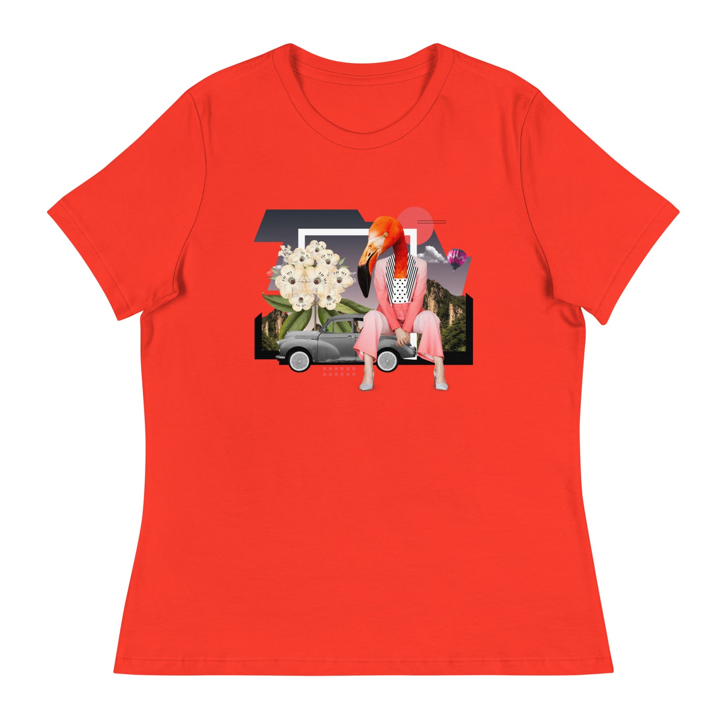 Flamingo Collage 3 Women's Relaxed T-Shirt