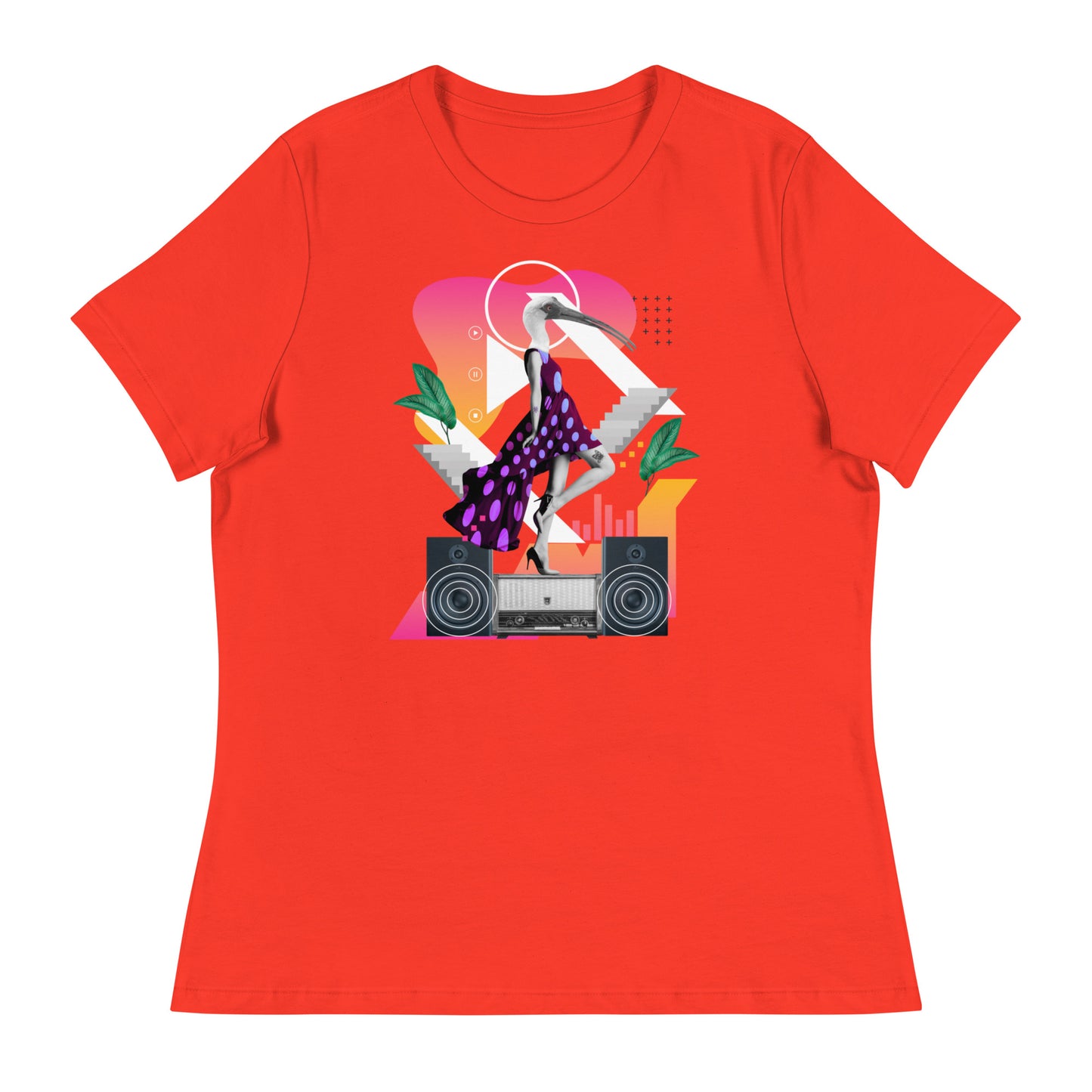 Bird In A Dress & A Stereo Women's Relaxed T-Shirt