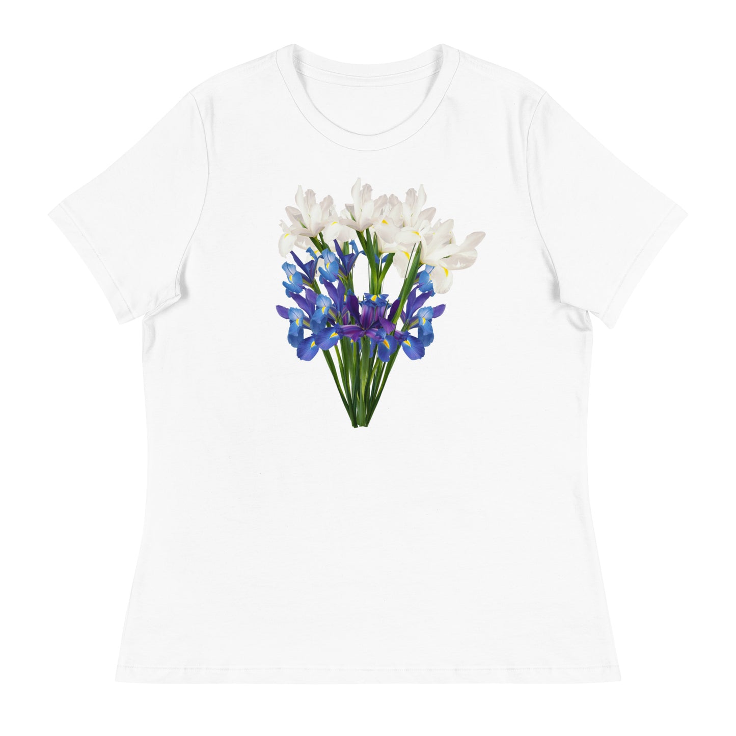 Blue & White Irises Women's Relaxed T-Shirt