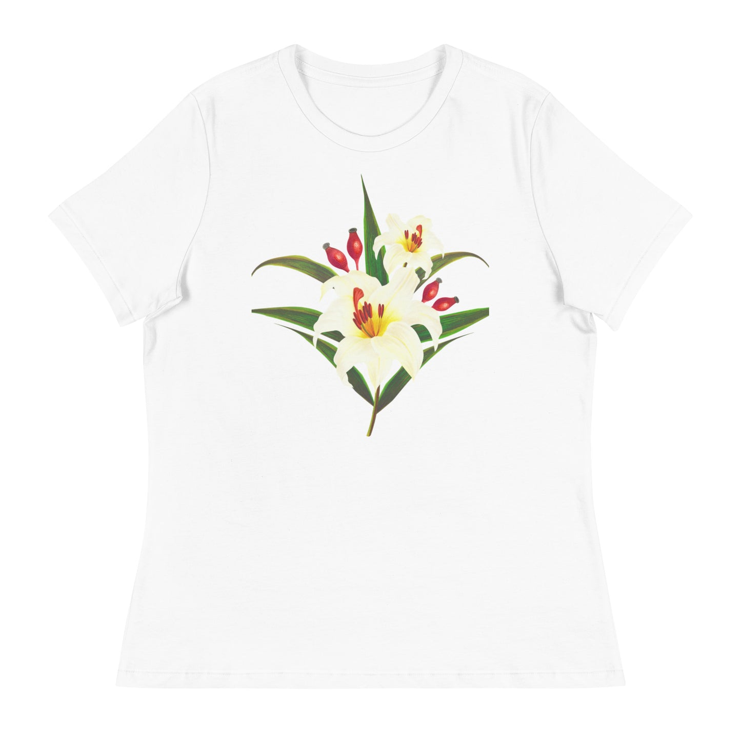 White Lilies Women's Relaxed T-Shirt