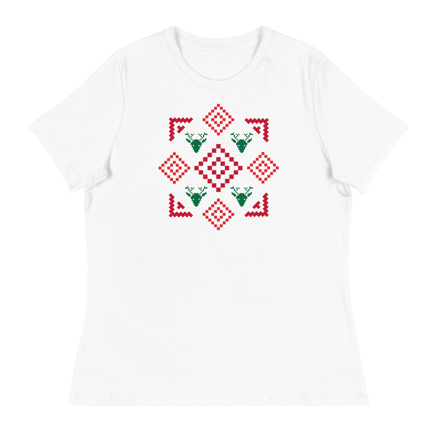 Traditional Christmas print 1 Women's Relaxed T-Shirt