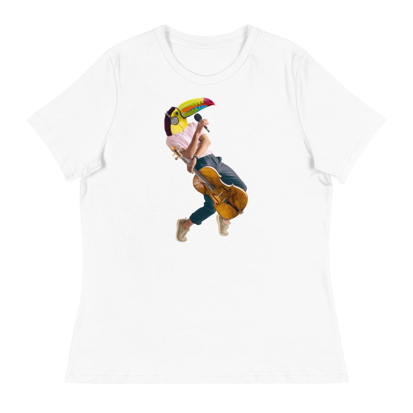 Toucan With a Cello Women's Relaxed T-Shirt