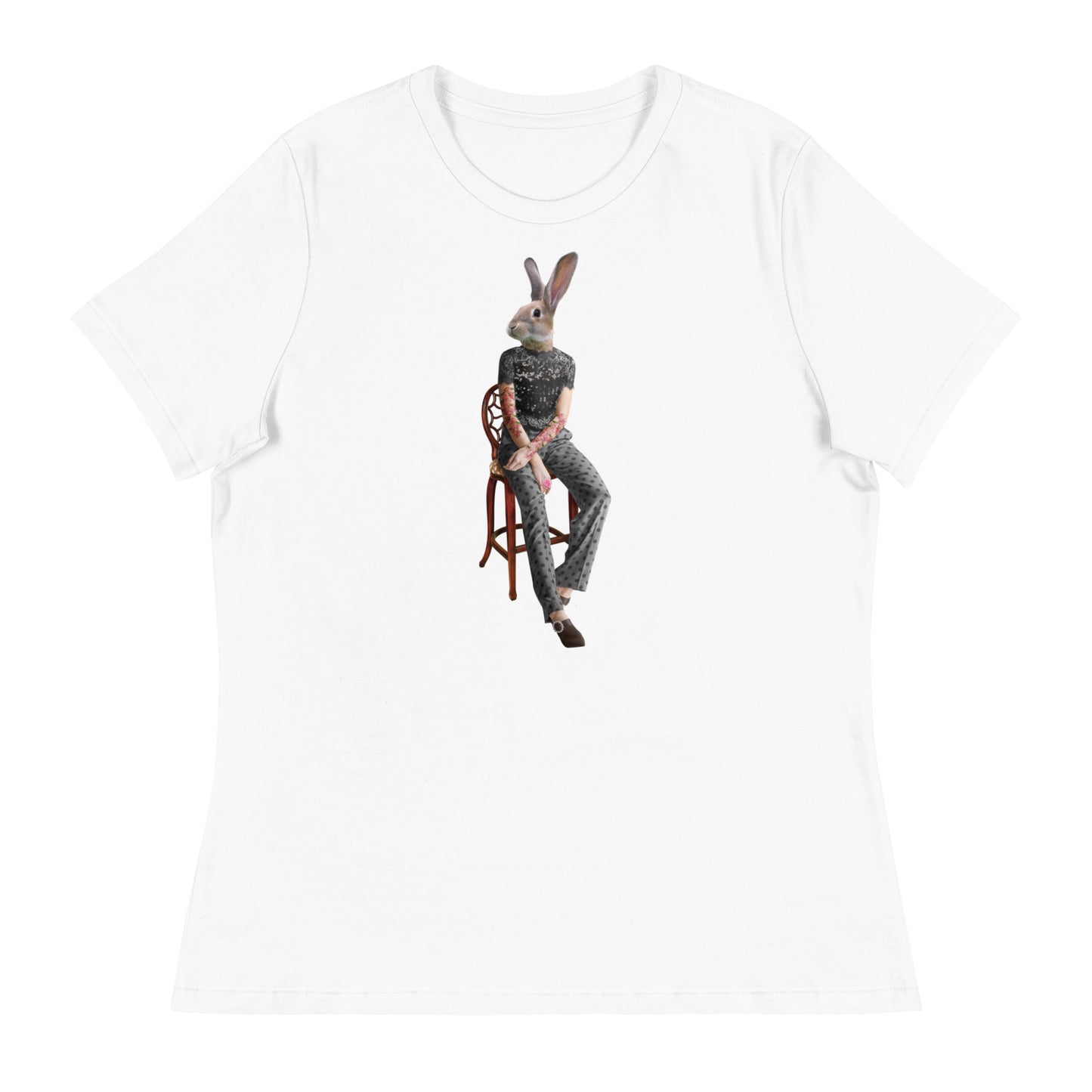 Rabbit On A Chair Women's Relaxed T-Shirt