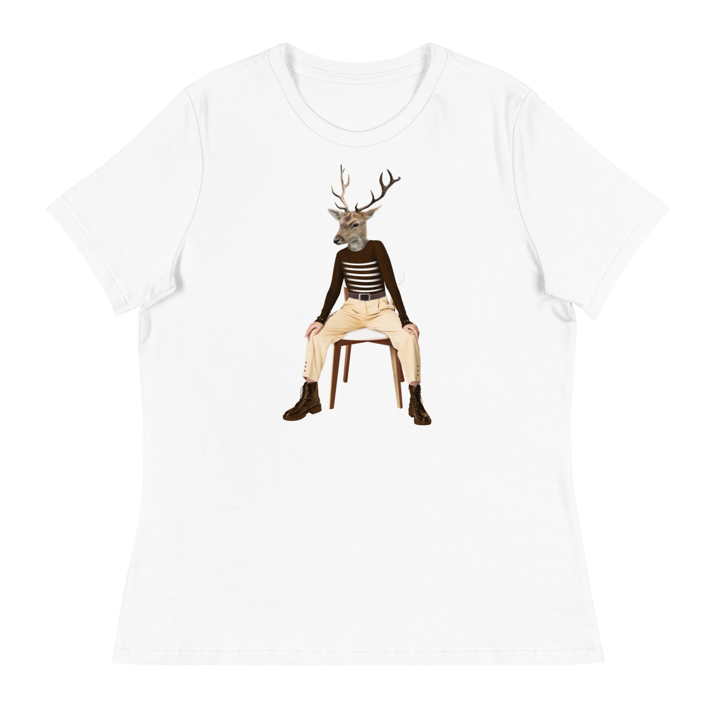 Deer On A Chair Women's Relaxed T-Shirt