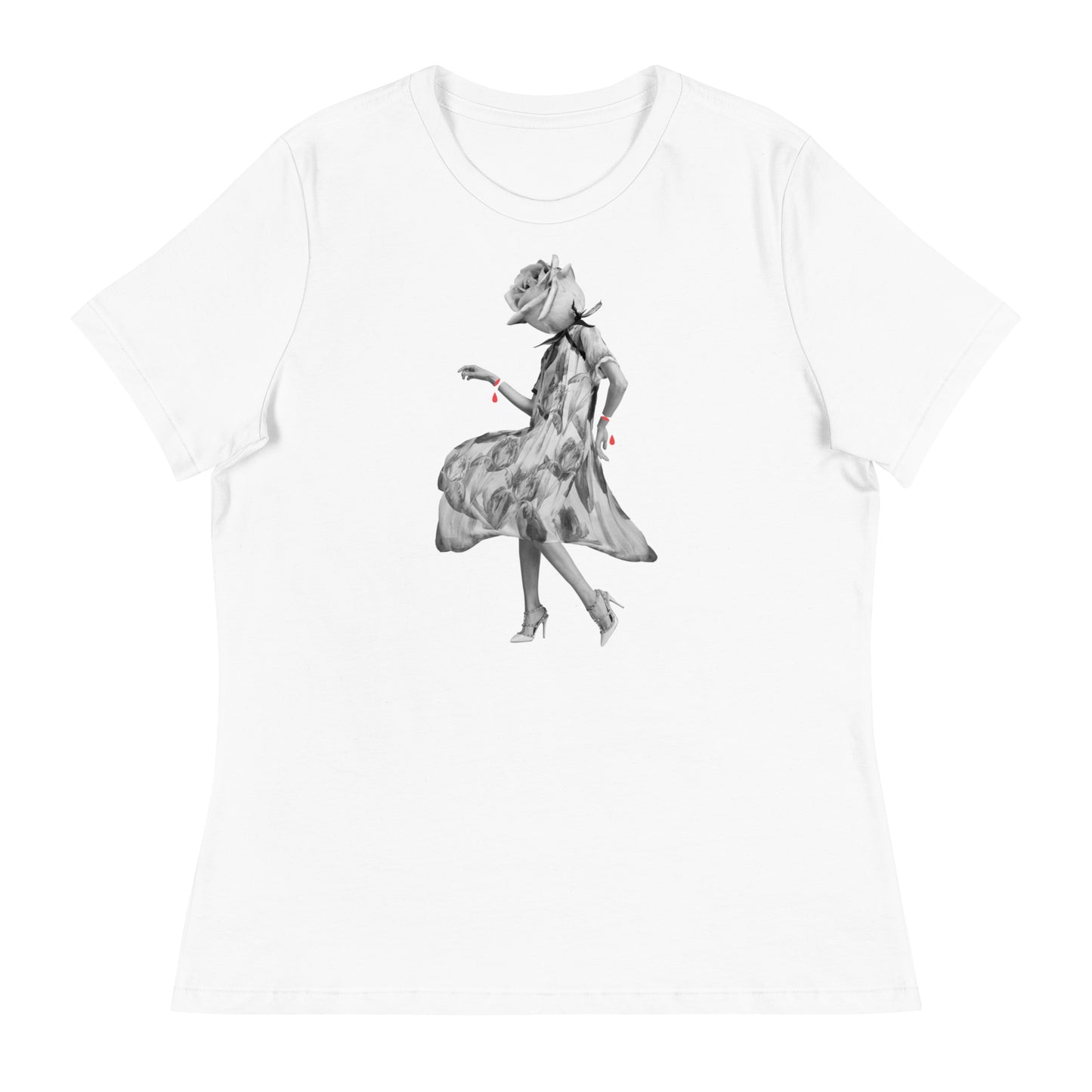 Rose Head Lady Women's Relaxed T-Shirt