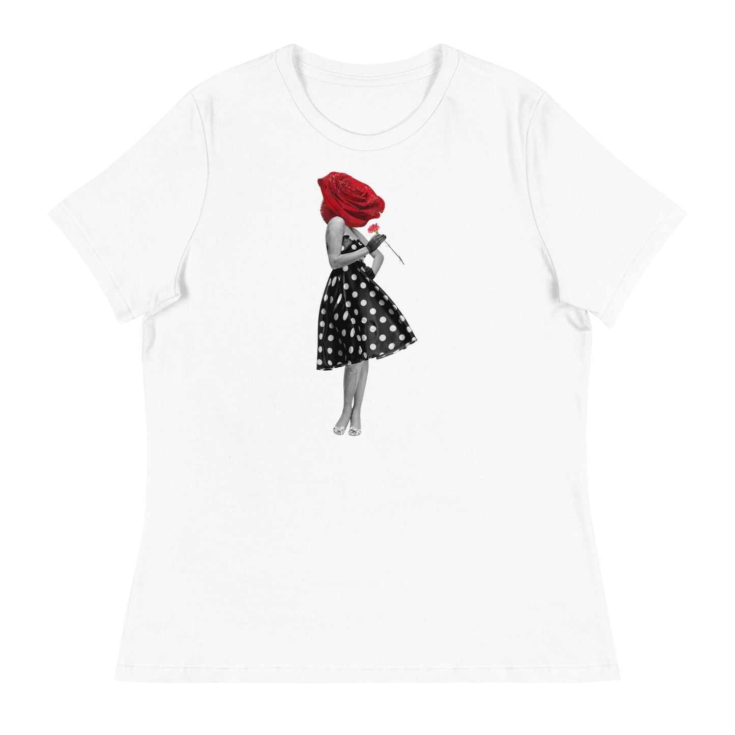 Rose Head Lady 2 Women's Relaxed T-Shirt