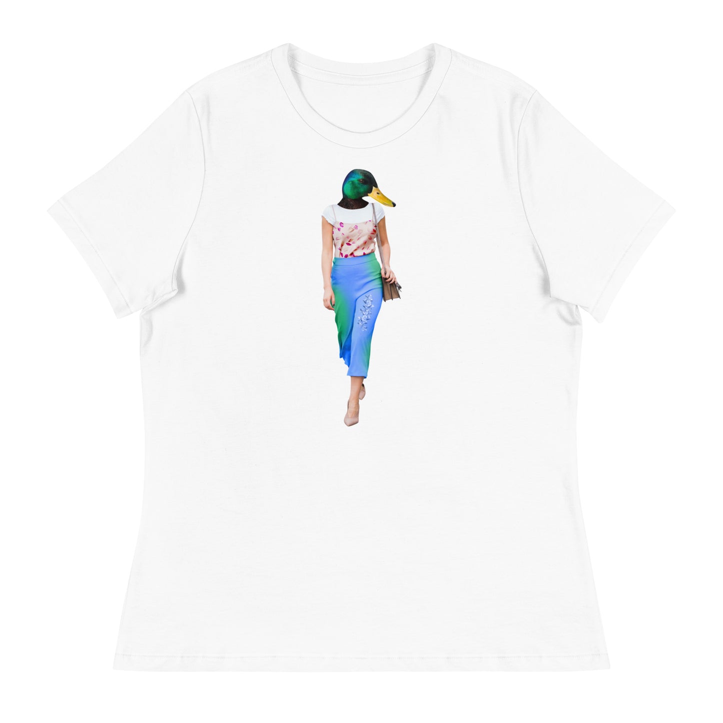 Casual Duck Collage Women's Relaxed T-Shirt