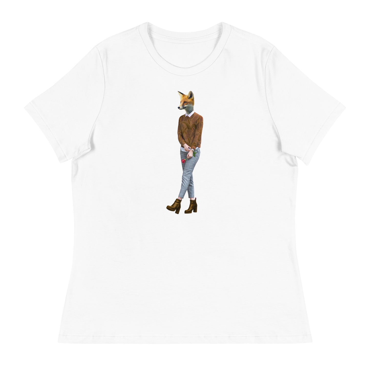 Casual Fox Collage Women's Relaxed T-Shirt