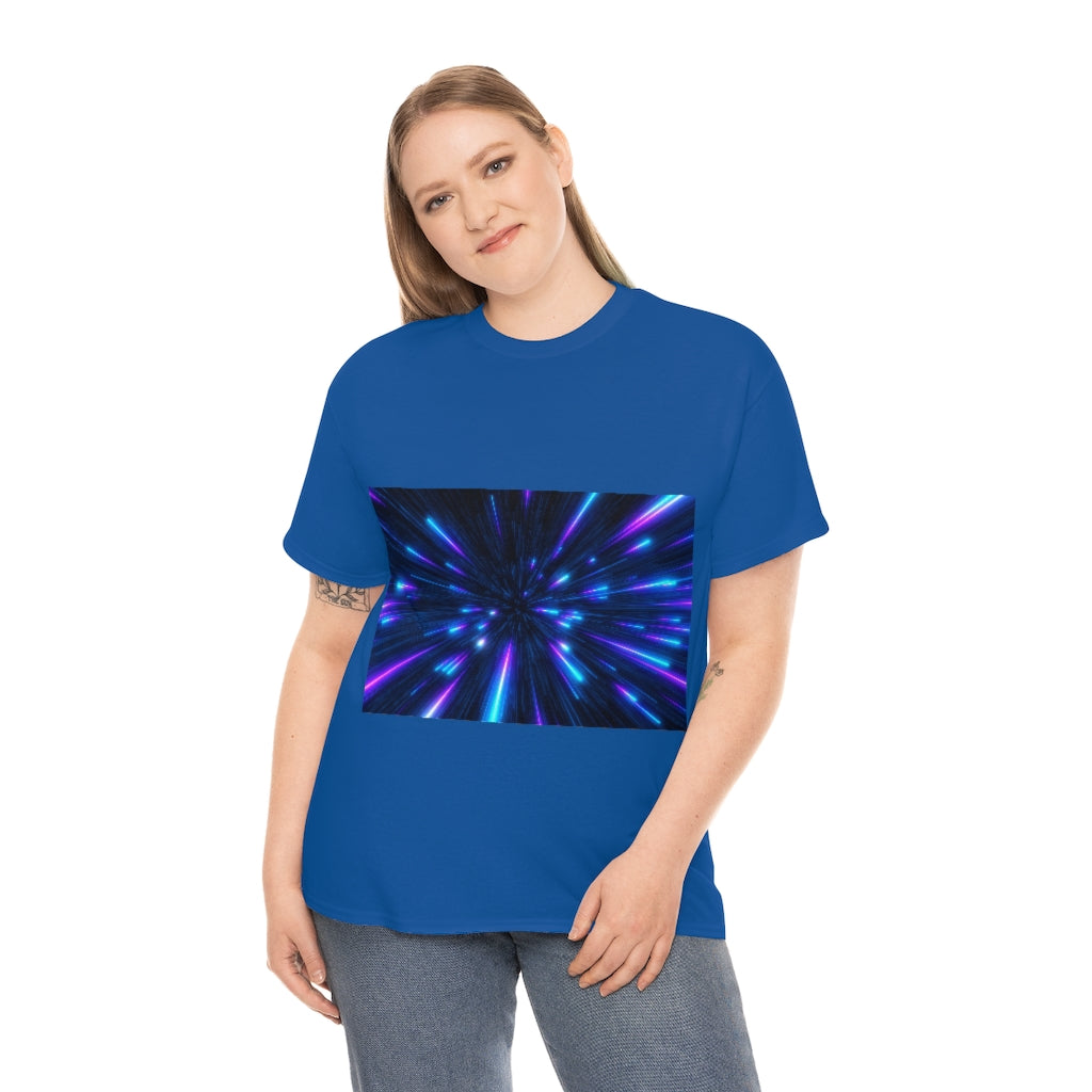 Abstract Space Purple Unisex Heavy Cotton Tee