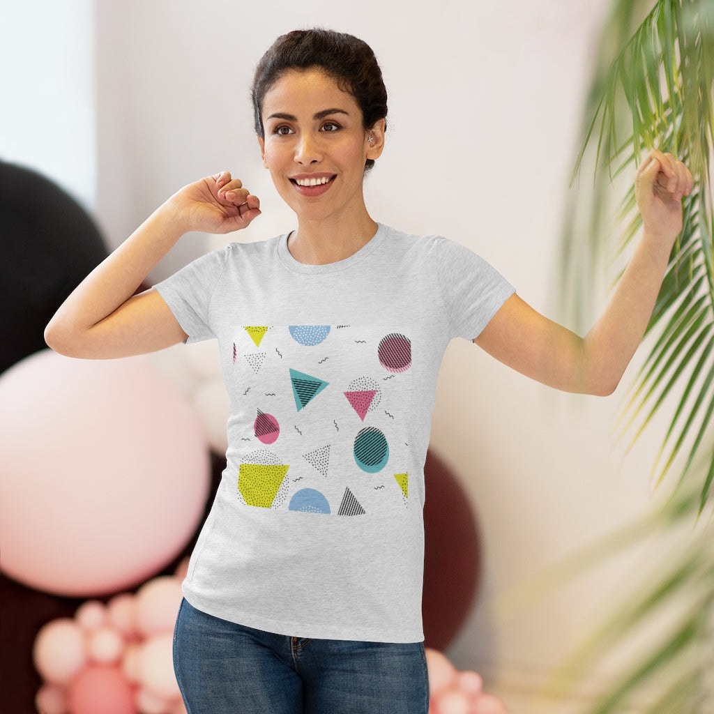 80s retro geo patterns Women's Triblend Tee