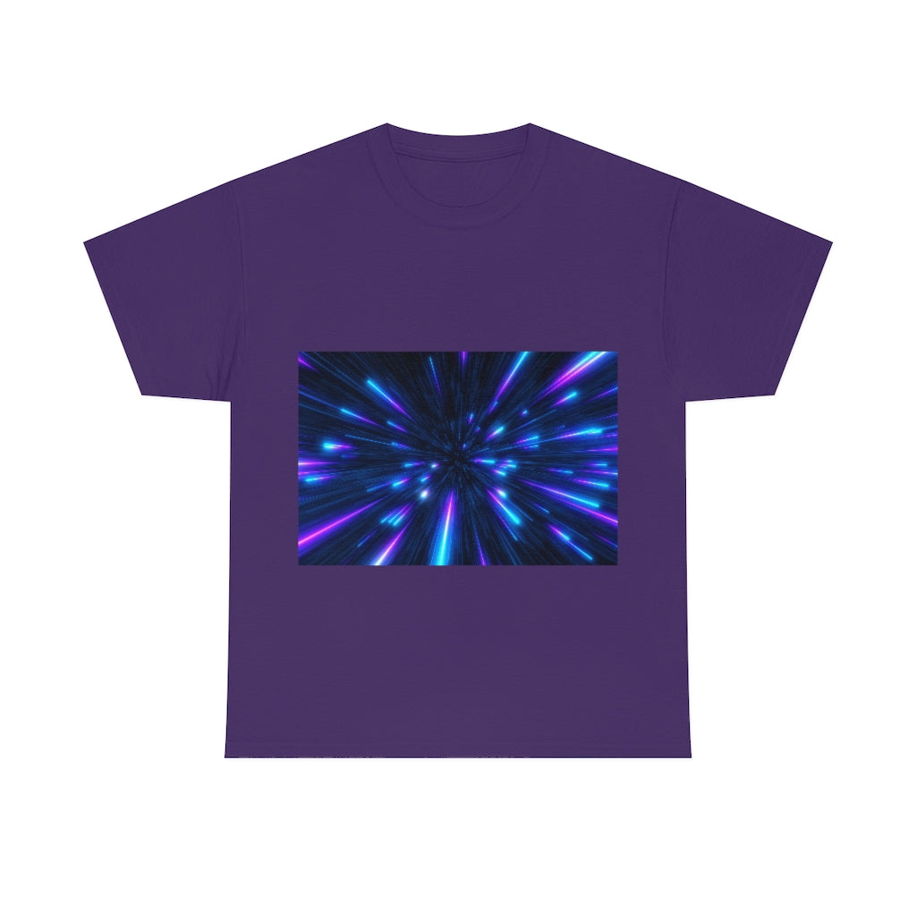 Abstract Space Purple Unisex Heavy Cotton Tee