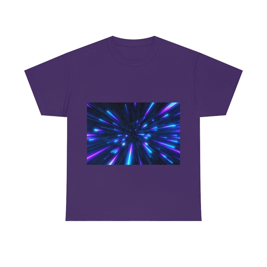 Abstract Space Purple Unisex Heavy Cotton Tee