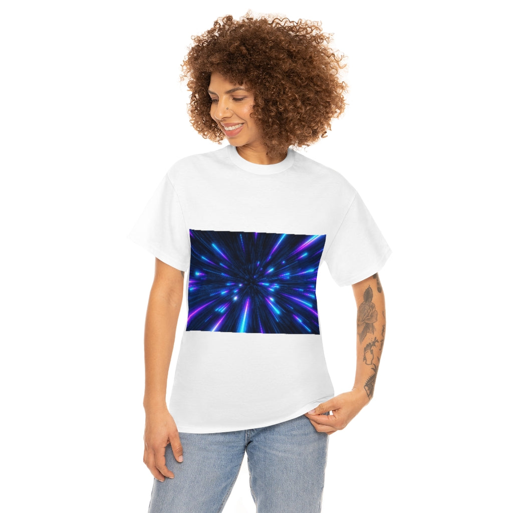 Abstract Space Purple Unisex Heavy Cotton Tee