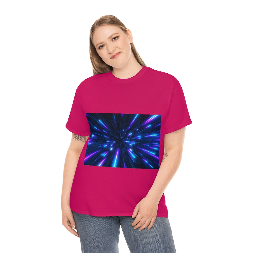 Abstract Space Purple Unisex Heavy Cotton Tee