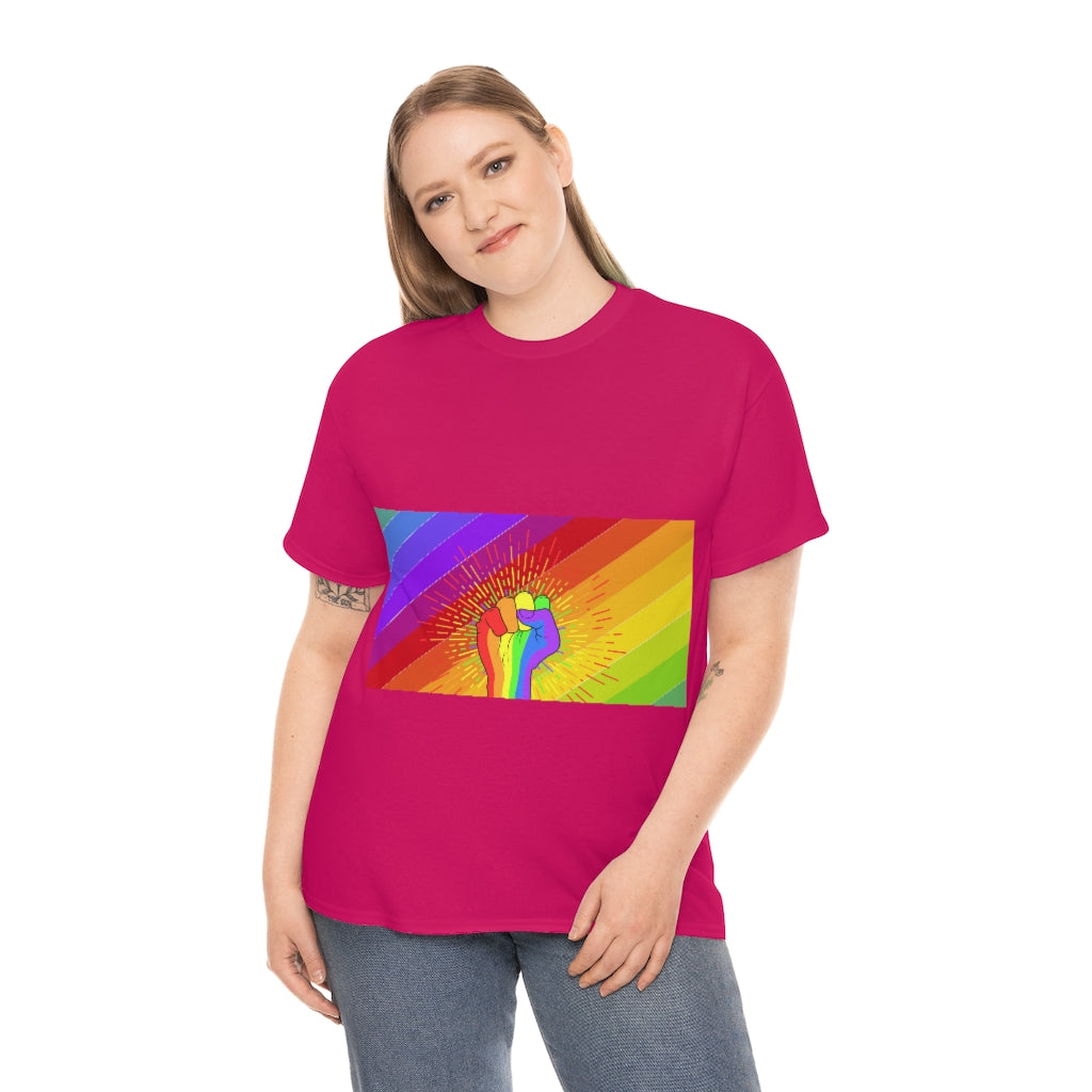 Fist Pump for Pride Unisex Heavy Cotton Tee