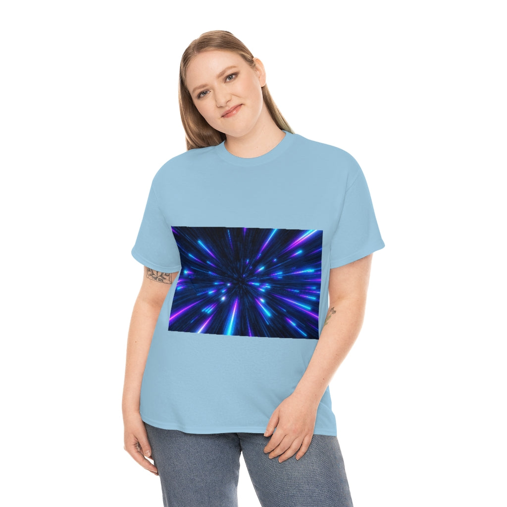 Abstract Space Purple Unisex Heavy Cotton Tee