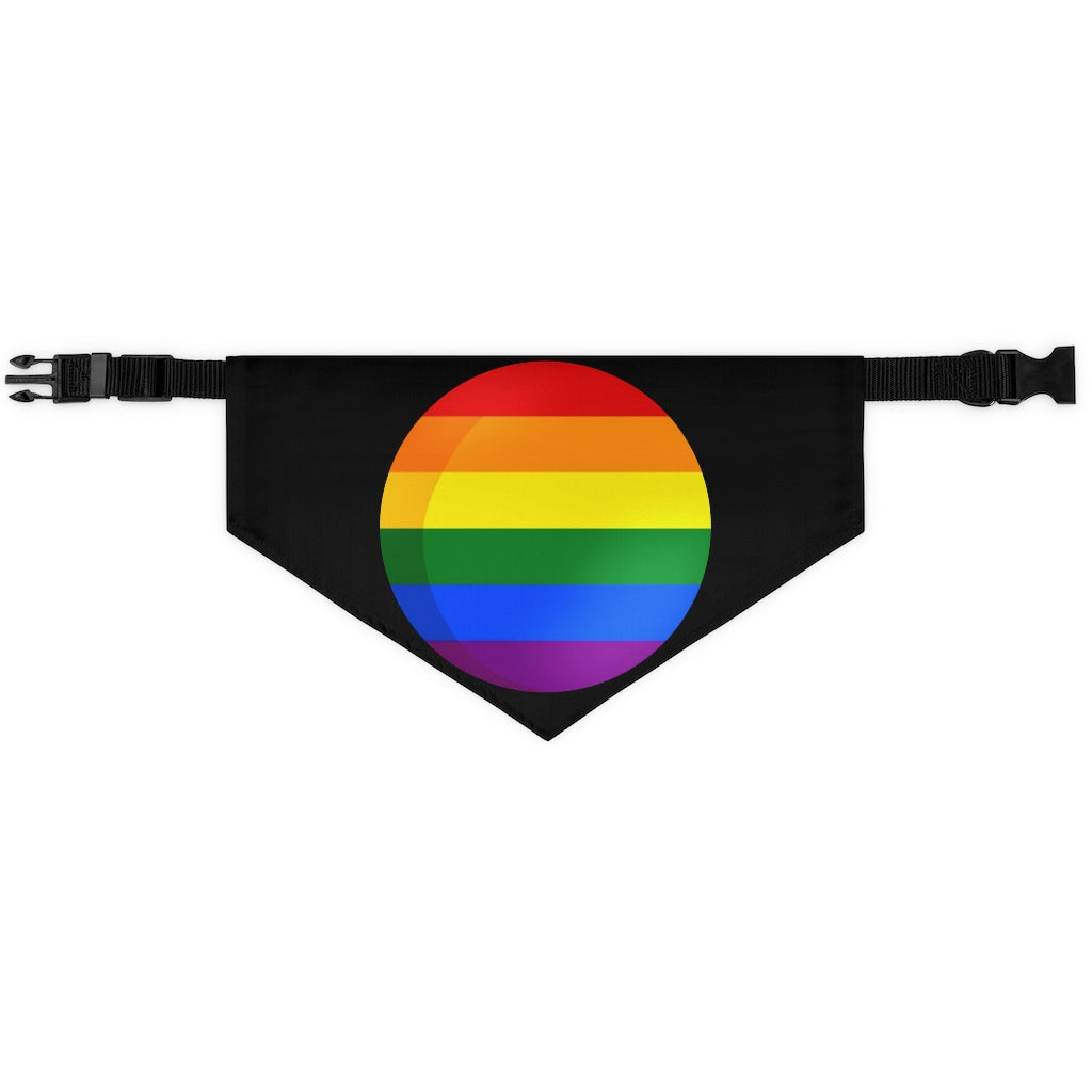 Pet Bandana Collar Pride Month Rainbow Circle