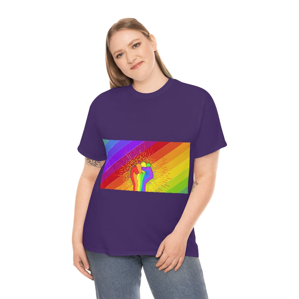 Fist Pump for Pride Unisex Heavy Cotton Tee