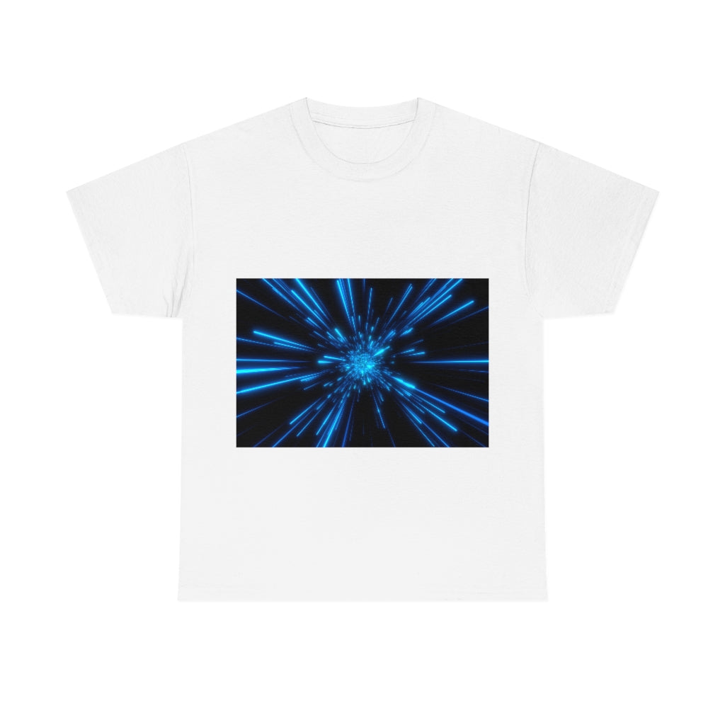 Abstract Space in Blue Unisex Heavy Cotton Tee